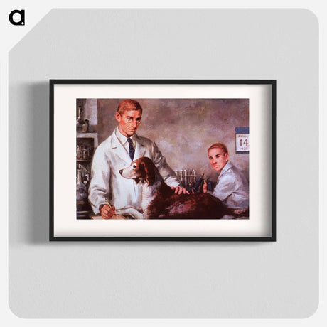 アートポスター-Drs. Banting and Best In The Laboratory
 - 国立医学図書館 Poster.