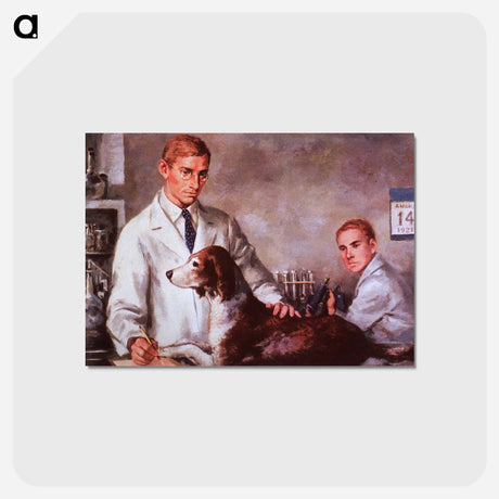 アートポストカード-Drs. Banting and Best In The Laboratory
 - 国立医学図書館 Postcard.