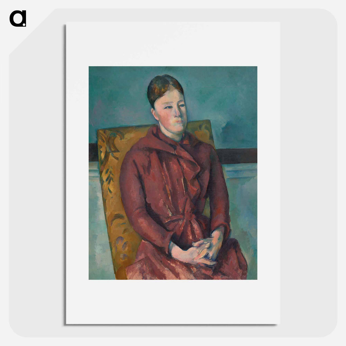 Madame Cezanne in a Yellow Chair - ポール セザンヌ Poster.