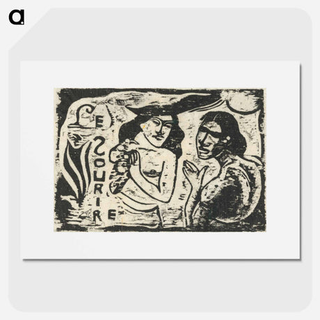 アートポスター-Two Women Chattering - ポール ゴーギャン Poster.