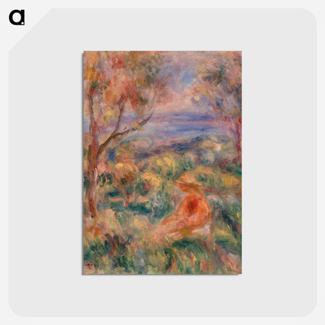 アートポストカード-Seated Woman with Sea in the Distance - ピエール オーギュスト ルノワール Postcard.