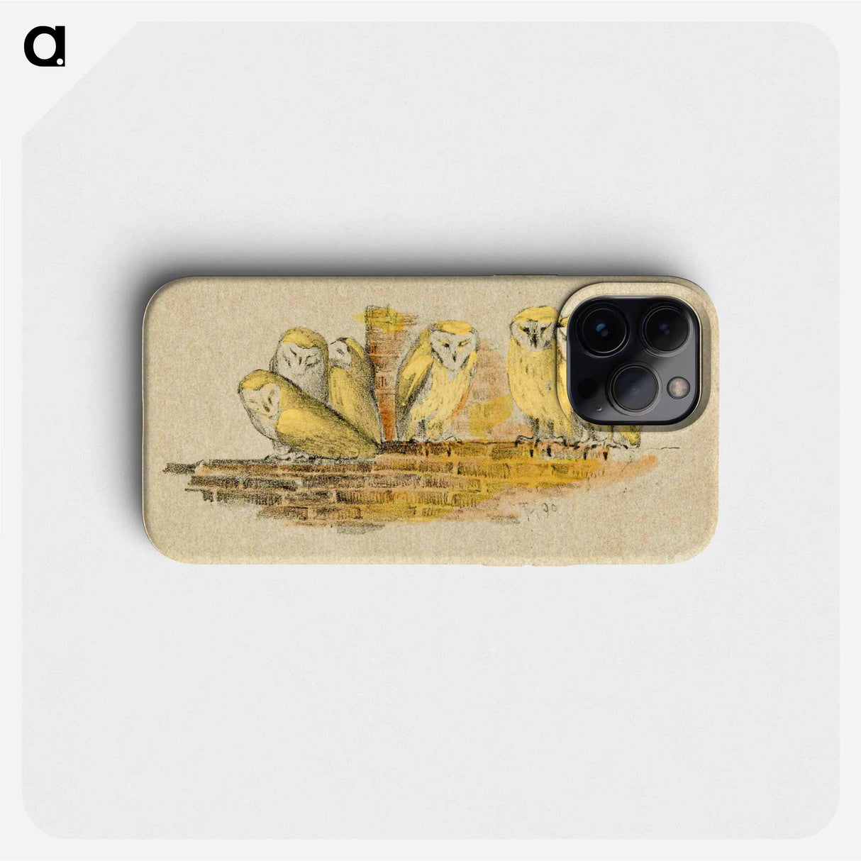 Wenskaart met zes uilen - Theo van Hoytema Phone Case.