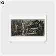 アートポストカード-Colinet Departs in Sorrow: Riven Trunk at Right - ウィリアム ブレイク Postcard.