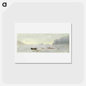 アートポストカード-Indian Fisherman - アルバート ビアスタット Postcard.