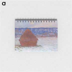 アートメモ帳-Stack of Wheat, Snow Effect, Overcast Day - クロード モネ Memo.