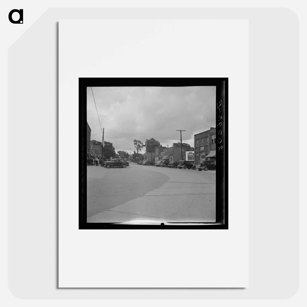 Pittsboro, North Carolina. On US 15. Saturday afternoon. Sourced from the Library of Congress. - Dorothea Lange Poster.