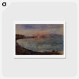 アートポストカード-Cliffs near Dieppe - ウジェーヌ ドラクロワ Postcard.