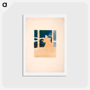 アートポストカード-Aux Ambassadeurs - chanteuse au café concert - アンリ ド トゥールーズ ロートレック Postcard.