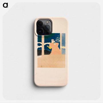 Aux Ambassadeurs - chanteuse au café concert - アンリ ド トゥールーズ ロートレック Phone Case.