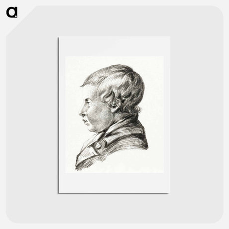 アートポストカード-Bust of a boy - ジャン ベルナール Postcard.