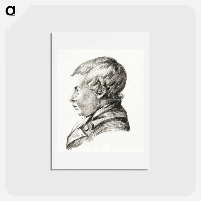 アートポストカード-Bust of a boy - ジャン ベルナール Postcard.