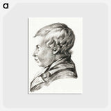 アートポストカード-Bust of a boy - ジャン ベルナール Postcard.