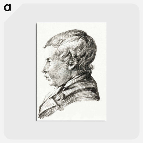 アートポストカード-Bust of a boy - ジャン ベルナール Postcard.