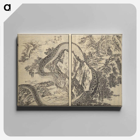 アートパネル-Collection of Short Poems in Chinese from Itako by Katsushika Hokusai - 葛飾 北斎 Canvas.