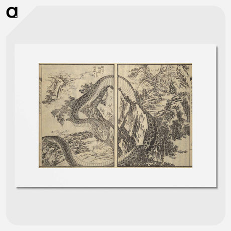 アートポスター-Collection of Short Poems in Chinese from Itako by Katsushika Hokusai - 葛飾 北斎 Poster.