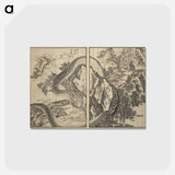 アートポストカード-Collection of Short Poems in Chinese from Itako by Katsushika Hokusai - 葛飾 北斎 Postcard.