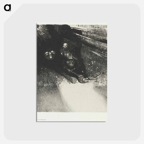 アートポストカード-Larvae So Bloodless and So Hideous - オディロン ルドン Postcard.