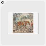 アートポストカード-Foxhunting: Hunt Servants Returning Hounds to Kennels
 - イェール大学アートギャラリー Postcard.