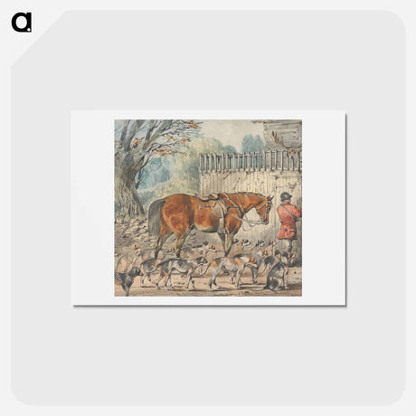 アートポストカード-Foxhunting: Hunt Servants Returning Hounds to Kennels
 - イェール大学アートギャラリー Postcard.