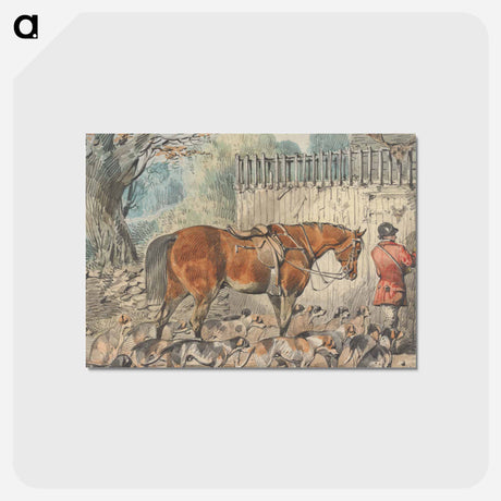 アートポストカード-Foxhunting: Hunt Servants Returning Hounds to Kennels
 - イェール大学アートギャラリー Postcard.