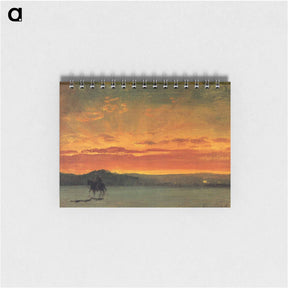 アートメモ帳-Indian Rider at Sunset - アルバート ビアスタット Memo.