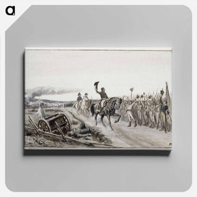 アートパネル-Von döbeln greeting his troops from the poem number fifteen stolt - アルバート エーデルフェルト Canvas.