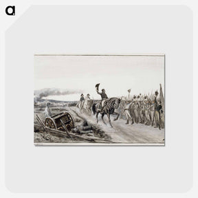 アートポストカード-Von döbeln greeting his troops from the poem number fifteen stolt - アルバート エーデルフェルト Postcard.