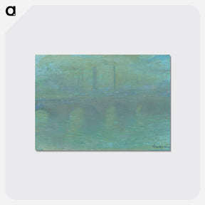 アートポストカード-Waterloo Bridge, London, at Dusk - クロード モネ Postcard.