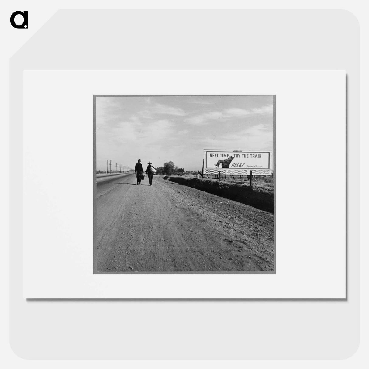 Toward Los Angeles, California - Dorothea Lange Poster.