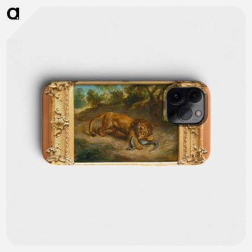 Lion and alligator - ウジェーヌ ドラクロワ Phone Case.