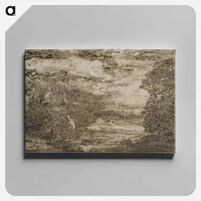 アートパネル-Horseman Under a Stormy Sky - オディロン ルドン Canvas.