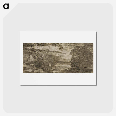 アートポストカード-Horseman Under a Stormy Sky - オディロン ルドン Postcard.