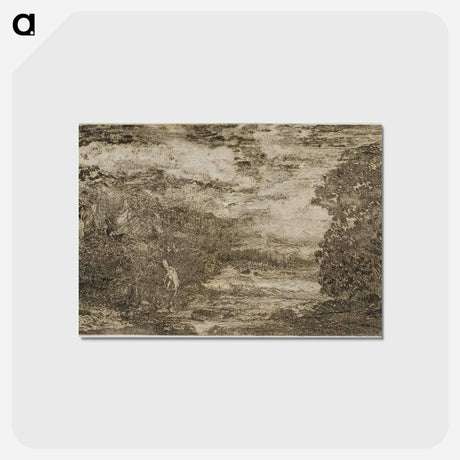 アートポストカード-Horseman Under a Stormy Sky - オディロン ルドン Postcard.