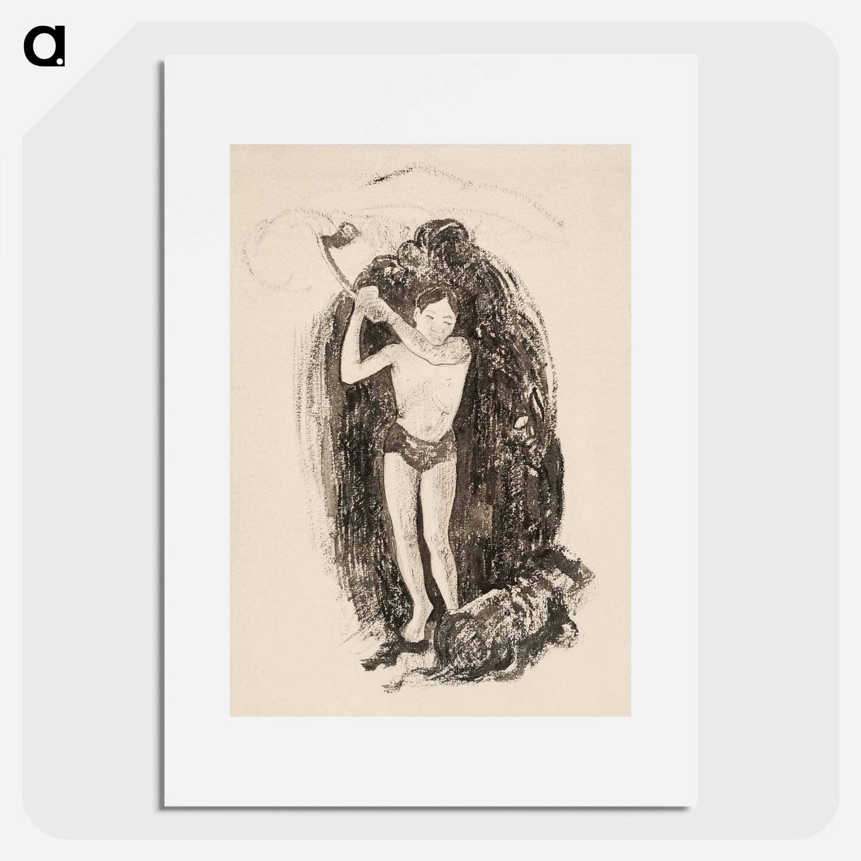 Man with an Ax - Paul Gauguin Poster.