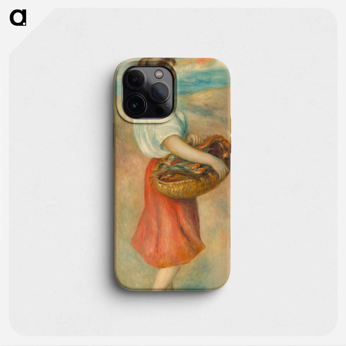 Girl with a Basket of Fish - Pierre Auguste Renoir Phone Case.