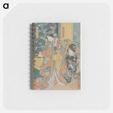 アートメモ帳-Right Sheet of a Vertical Ōban Triptych
 - 歌川 国貞 Memo.
