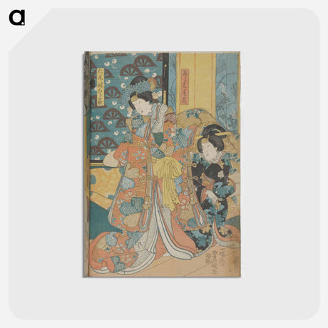 アートポストカード-Right Sheet of a Vertical Ōban Triptych
 - 歌川 国貞 Postcard.