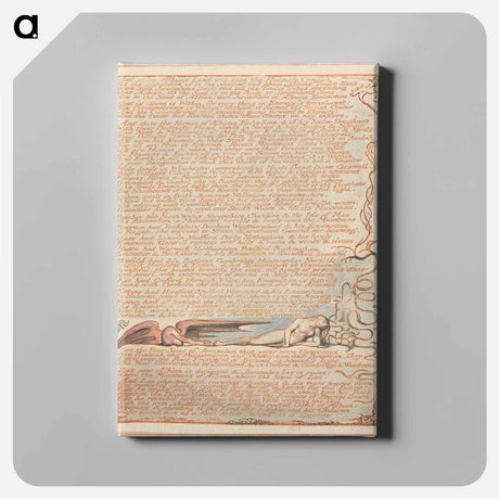 アートパネル-Jerusalem, Plate 71, "And above Albions Land...." - ウィリアム ブレイク Canvas.