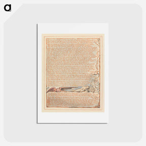 アートポストカード-Jerusalem, Plate 71, "And above Albions Land...." - ウィリアム ブレイク Postcard.