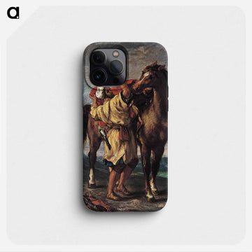 A Moroccan Saddling a Horse - ウジェーヌ ドラクロワ Phone Case.