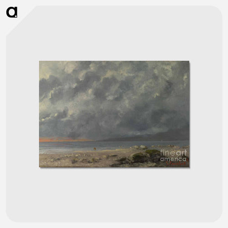 アートポストカード-Beach Scene - ギュスターヴ クールベ Postcard.