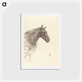 アートポストカード-Old Horse - アンリ ド トゥールーズ ロートレック Postcard.
