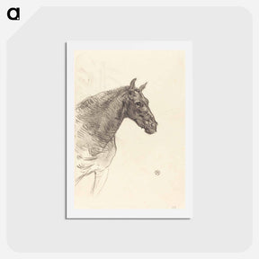 アートポストカード-Old Horse - アンリ ド トゥールーズ ロートレック Postcard.