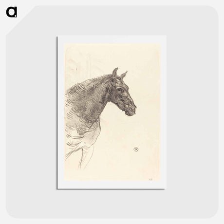 アートポストカード-Old Horse - アンリ ド トゥールーズ ロートレック Postcard.