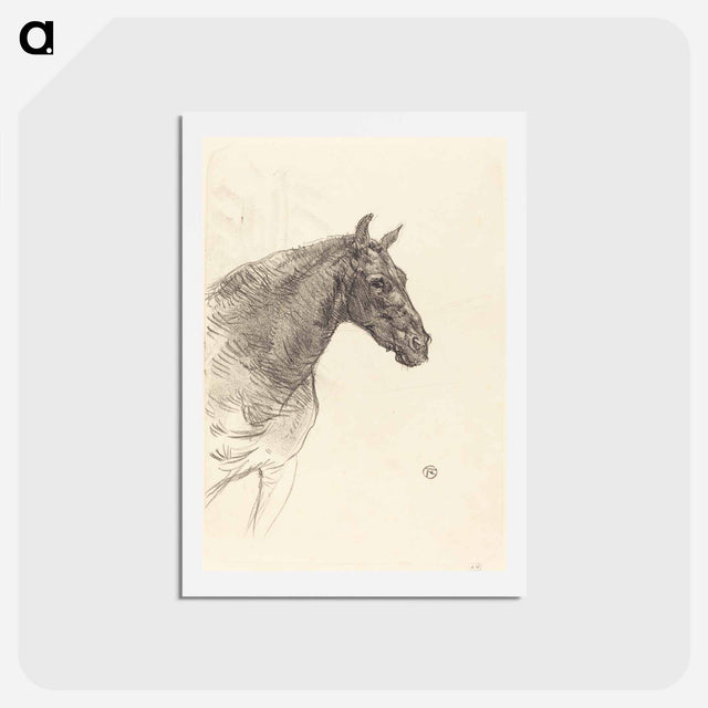 アートポストカード-Old Horse - アンリ ド トゥールーズ ロートレック Postcard.