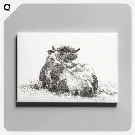 アートパネル-Lying cow - ジャン ベルナール Canvas.