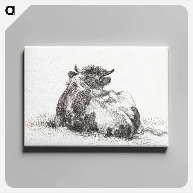 アートパネル-Lying cow - ジャン ベルナール Canvas.