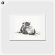 アートポストカード-Lying cow - ジャン ベルナール Postcard.