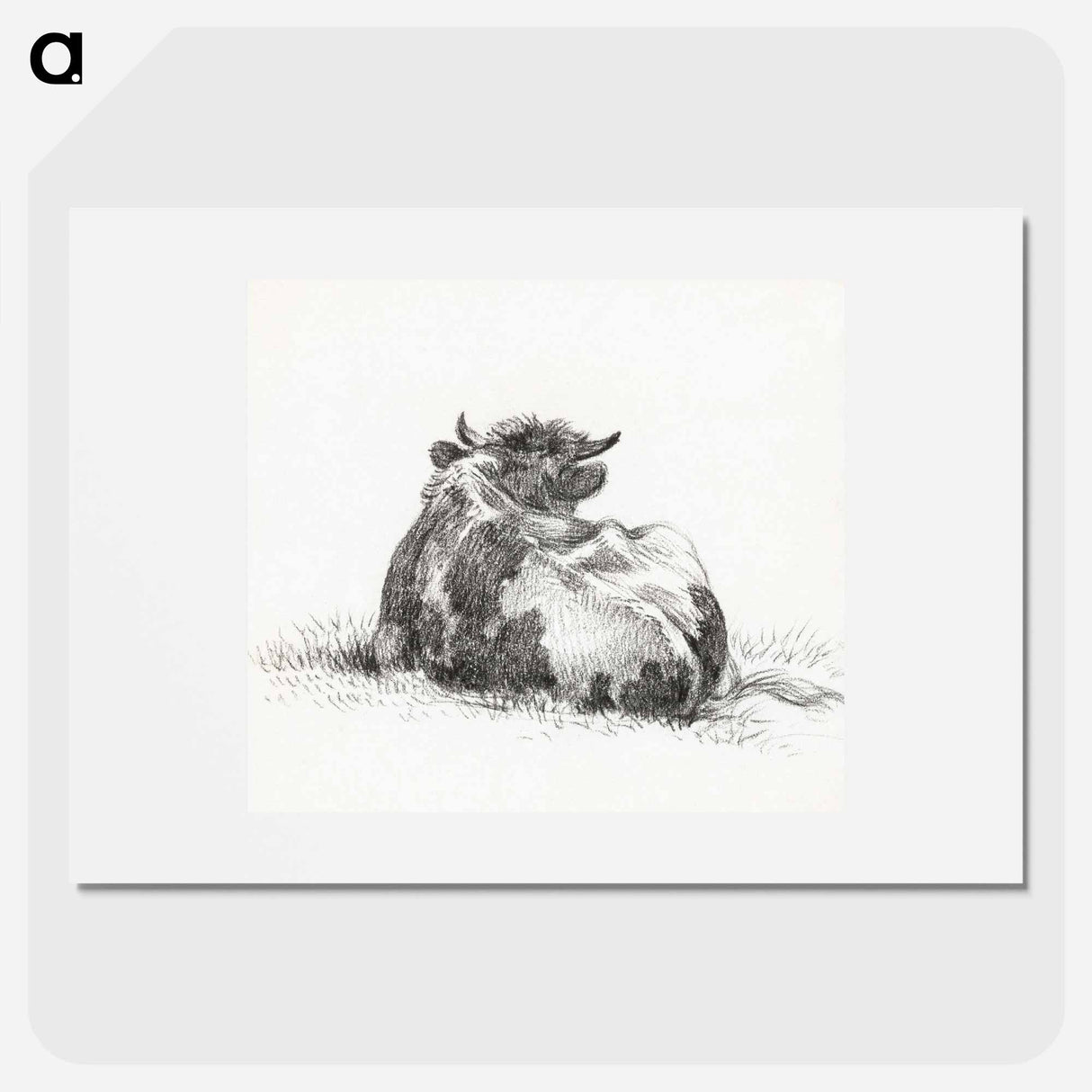 Lying cow - ジャン ベルナール Poster.