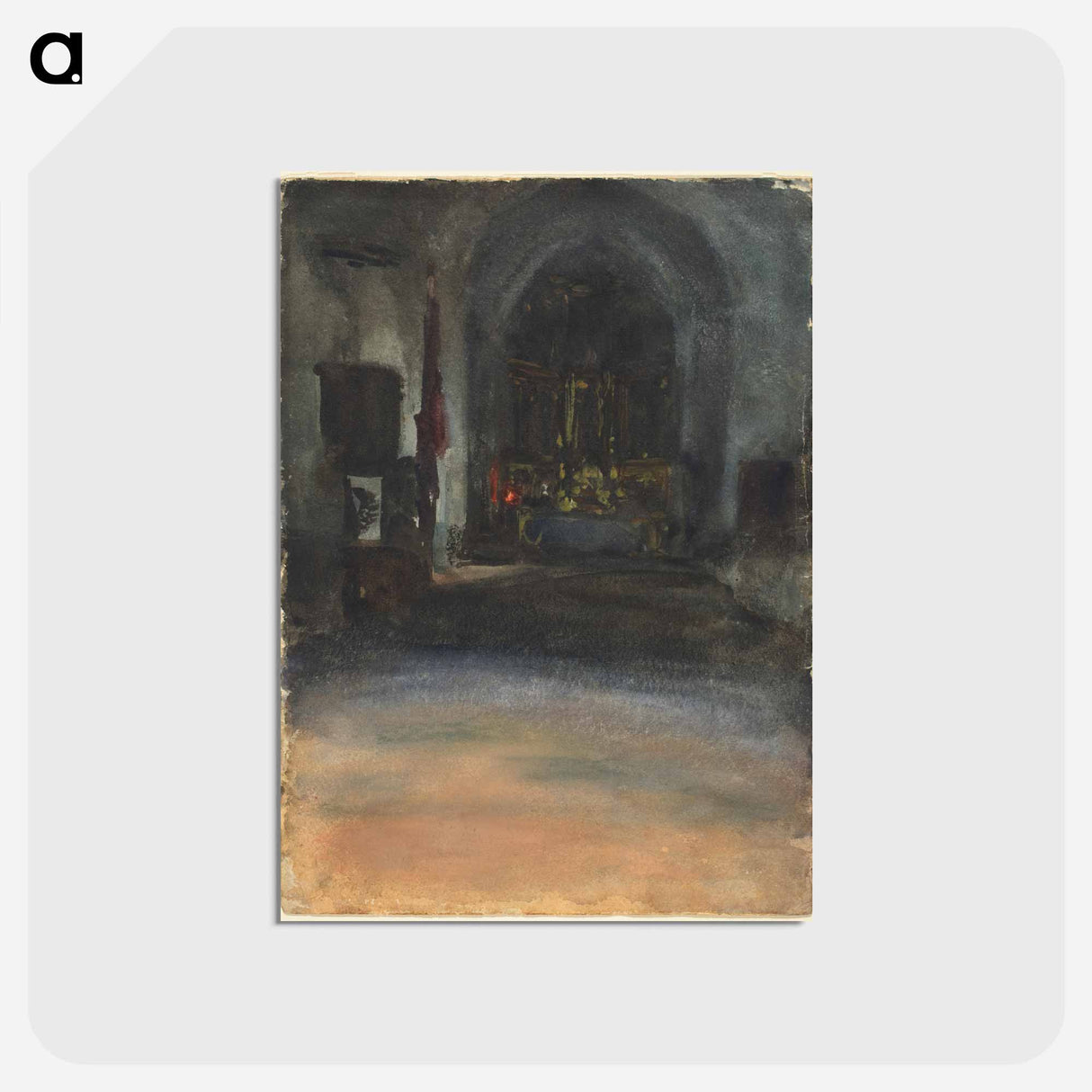 アートポストカード-Spanish Church Interior - ジョン シンガー サージェント Postcard.